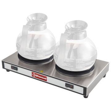 Warmhalteplatten für 2 Kaffeekannen (380x220x78mm)