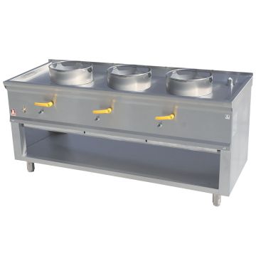 Wok Herd 3 Brenner (1500x630x780mm)