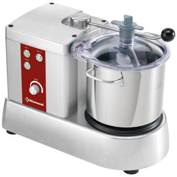 Cutter aus Edelstahl, 6 Liter, Geschwindigkeitsregler (304x457x362mm)