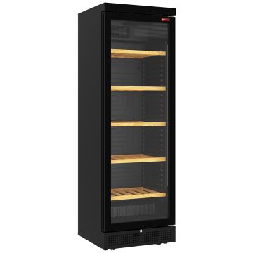 BelUfted Weinkühlvitrine, 382 Liter - 5 Ebenen - ohne Rahmen - SCHWARZ (600x618x1863mm)