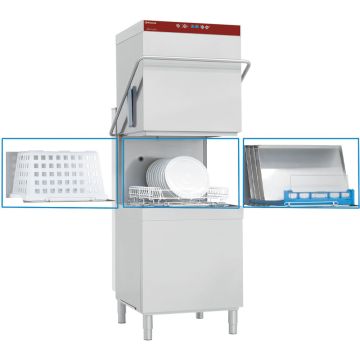 Durchschubspülmaschine, Korb 600x500 mm (788x835x1565mm)