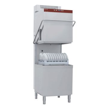 Haubenspülmaschine, Körbe 600x500 mm + Dampfkondensator-Wärmerückgewinnung "Full Hygiene" (788x835x1565mm)