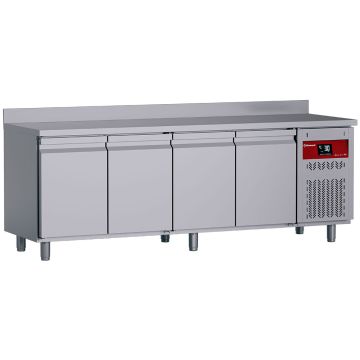 Umluft- Kühltisch "für die Wand", 4 Türen GN 1/1, 550 Liter (2295x700x850mm)