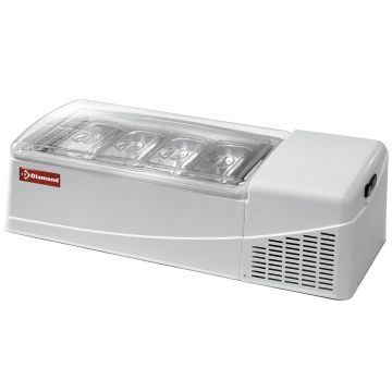 Speiseeiskonservator für 4-8 Eissorten "weiß" (1255x525x360mm)