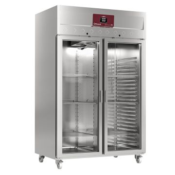 Umluftgefrierschrank 1400 Liter, 2 Glastüren GN 2/1, Auf Rädern (1358x856x2145mm)