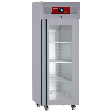 Umluftt-Tiefkühlschrank 700l mit 1 Glastür GN 2/1, Auf Rädern (720x840x2020mm)