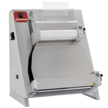 Teigausrollmaschine aus Edelstahl Ø 420 mm, 2 Rollen "Linear" (580x470x710mm)