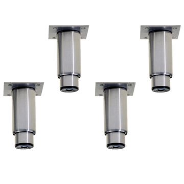 Set 4 verstellbare Füße aus Edelstahl 130/200 mm für Schränke (130mm)