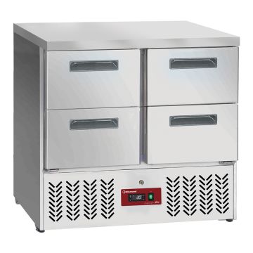 Kühltisch, 4x 1/2 Schubladen GN 1/1 (900x700x880mm)