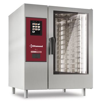 Elektro Kombidämpfer "TOUCH" mit Boiler & Konvektion 10xGN1/1+ Reinigung (867x850x808mm)