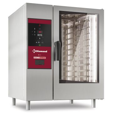 Elektro Kombidämpfer mit Direkteinspritzung und Konfektion, 10x GN 1/1 + Reinigung (867x850x1058mm)
