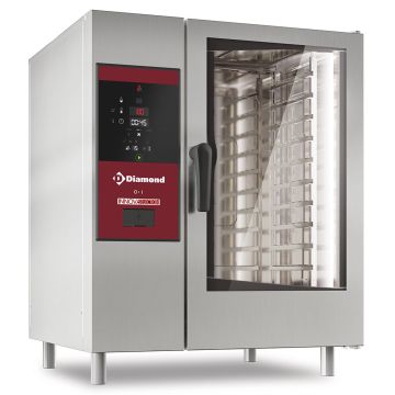Gasofen mit direkter Dampfzufuhr und Konfektion 10x GN 1/1+ Reinigung (867x850x1058mm)