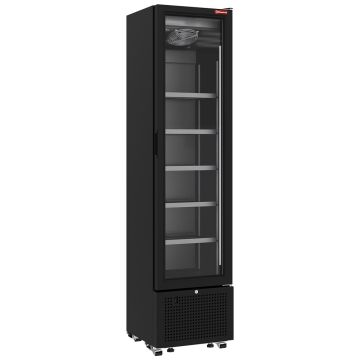 Positive Kühlvitrine 221 Liter SCHWARZ (450x497x1881mm)