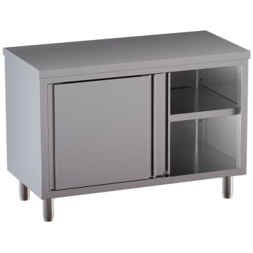 Neutrale Arbeitstisch mit Unterschrank, Schiebetüren (2000x700x850mm)