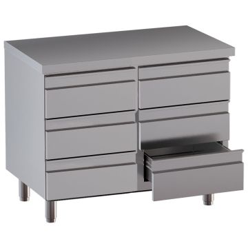 Arbeitsschrank mit 6 Schubladen (1000x700x850mm)