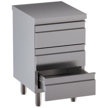 Arbeitsschrank mit 3 Schubläden (600x700x850mm)