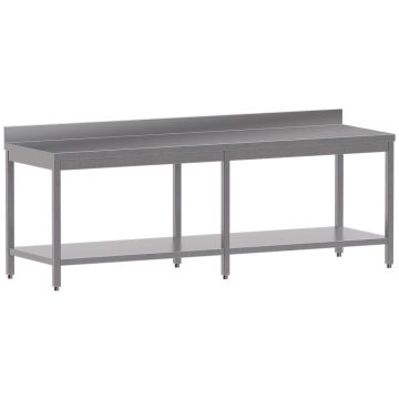 Arbeitstisch mit Unterboden + Hinterkante         (2400x700x850mm)