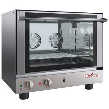 Konvektionsofen, elektrisch, 4x GN1/1  + manueller Befeuchter (662x643x603mm)