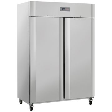 Belüfteter Gefrierschrank-Schrank 1200 Liter 2 Türen GN 2/1, auf Rädern, 2 mit Bremsen (1400x823x2045mm)
