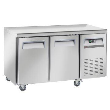 Gefriertruhe, belüftet, 2 Türen GN 1/1, auf Rädern, 2 mit Bremsen (1350x700x850mm)