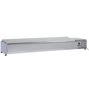 Kühlaufsatz 9x GN1/3-150 mm, mit Edelstahldeckel (2000x395x282mm)