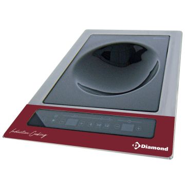 Induktionsplatte "WOK zum Einbauen" 3,6 kW, Touch-Tasten (390x430x160mm)