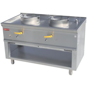 Wok Herd 2 Brenner (1200x630x760mm)