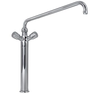 Einlochmischbatterie auf Säule "großer Durchfluss" "Heavy-Duty" (MONO-Ausgang) (300x300x570mm)