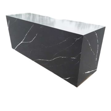Neutrale Servicetheke 2000x600x900 mm mit schwarzer Belenco-Quarz-Platte