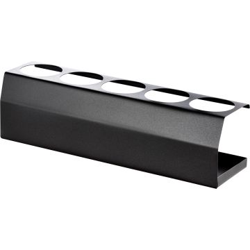 Saucenständer schwarz, geeignet für fünf Flaschen Ø 72 mm, 435x110x120 mm (BxTxH)