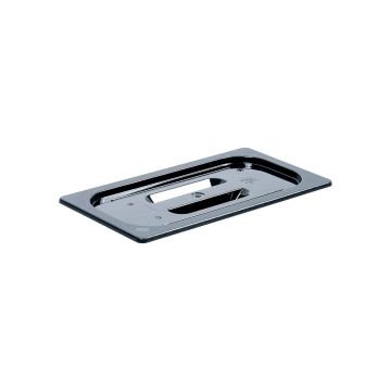 Stalgast GN-Deckel Standard, Polycarbonat, schwarz, für GN 1/3 Behälter