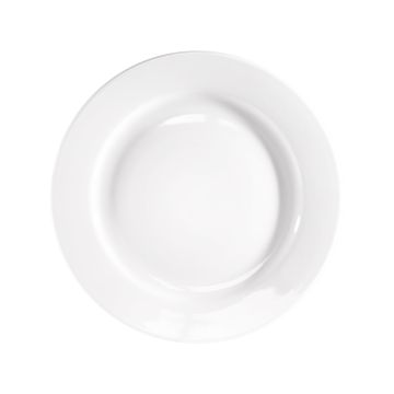 Flacher Teller, reinweißes Hotelporzellan, Serie Isabell, Stalgast, Ø 250 mm