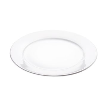 Flacher Teller, reinweißes Hotelporzellan, Serie Isabell, Stalgast, Ø 260 mm