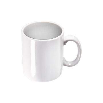 Becher mit Henkel, reinweißes Hotelporzellan, Serie Isabell, Stalgast, 300 ml