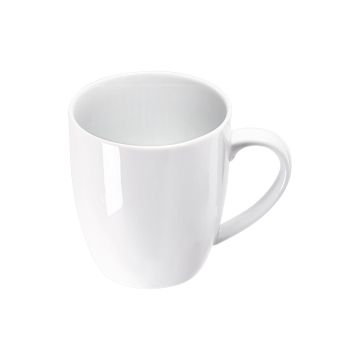 Becher mit Henkel, reinweißes Hotelporzellan, Serie Isabell, Stalgast, 350 ml