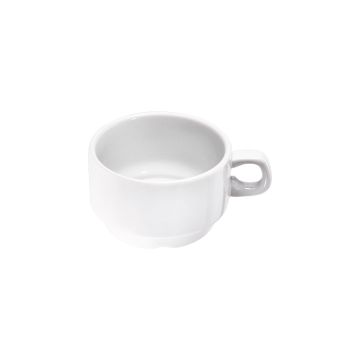 Kaffee-Obertassen, reinweißes Hotelporzellan, Serie Isabell, Stalgast, 0,2 Liter