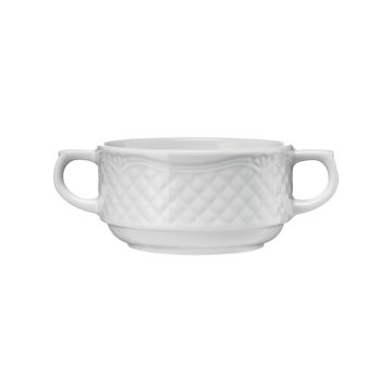 Suppentasse, Porzellan, weiß, Serie Aphrodite, Lubiana, 0,30 Liter
