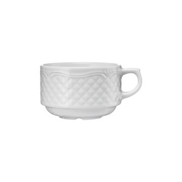 Kaffeetasse, Porzellan, weiß, Serie Aphrodite, Lubiana, 0,25 Liter