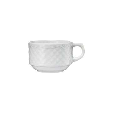 Kaffeetasse, Porzellan, weiß, Serie Aphrodite, Lubiana, 0,19 Liter
