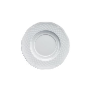 Untertasse für Suppentasse, Porzellan, weiß, Serie Aphrodite, Lubiana, Ø 170 mm