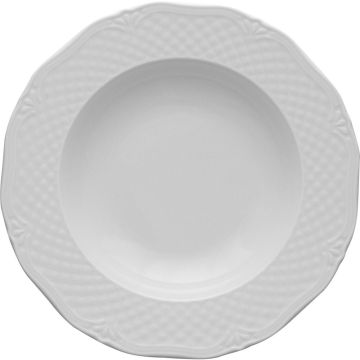 Tiefer Teller, Porzellan, weiß, Serie Aphordite, Lubiana, D. 225 mm