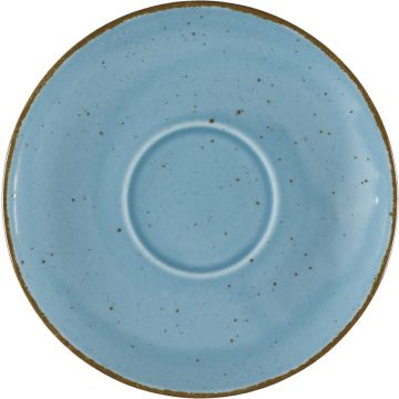 Untertasse, Serie Aida, türkis, braun gesprenkelt, Ø 160 mm, 12 Stück