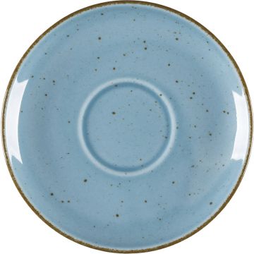 Untertasse, Serie Aida, türkis, braun gesprenkelt, Ø 145 mm, 12 Stück