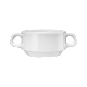 Suppentasse mit Henkeln, Porzellan, Serie Kaszub/Hel, Lubiana, 0,32 Liter