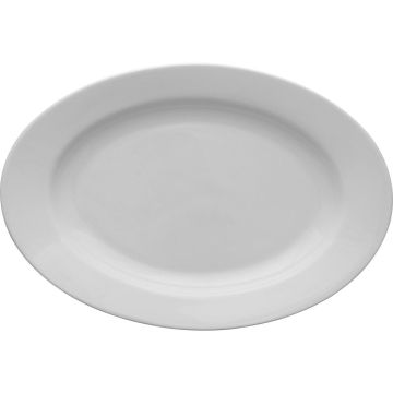 Ovale Servierplatte, Porzellan, Lubiana, Serie Kaszub/Hel, 240x160 mm