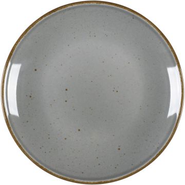 Teller flach, Serie Hotel, grau, braun gesprenkelt, Ø 210 mm, 12 Stück