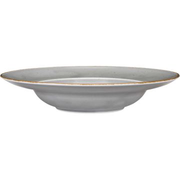 Pastateller, Serie Kaszub, grau, braun gesprenkelt, Ø 240 mm, 6 Stück