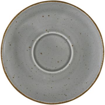 Untertasse, Serie Aida, grau, braun gesprenkelt, Ø 160 mm, 12 Stück