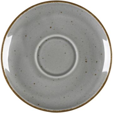Untertasse, Serie Aida, grau, braun gesprenkelt, Ø 145 mm, 12 Stück