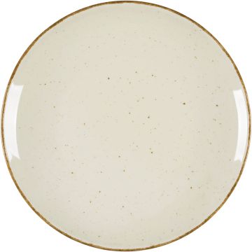 Teller flach, Serie Hotel, cremefarben, braun gesprenkelt, Ø 280 mm, 12 Stück